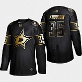 Stars 35 Anton Khudobin Black Gold Adidas Jersey Dyin,baseball caps,new era cap wholesale,wholesale hats